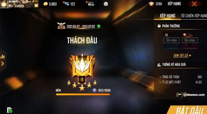 logo rank thach dau free fire